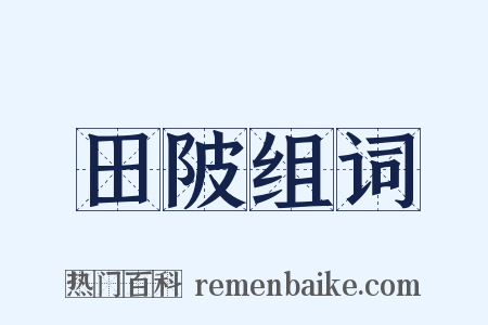 田陂组词是什么意思的图片